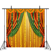 Lofaris Marigold streamer Indian Macrame Wedding Backdrop